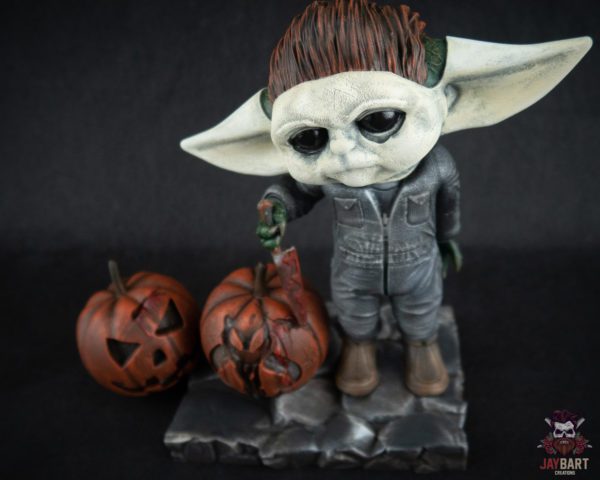 Baby Yoda X Michael Myers - Haloween Mash-up Figurine