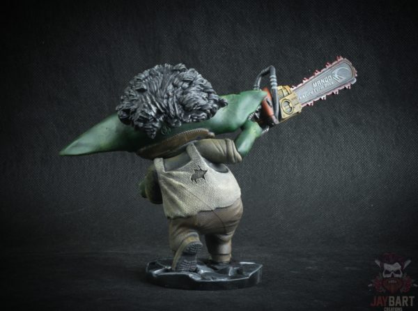 Baby Yoda Leatherface Grogu the Child Mashup
